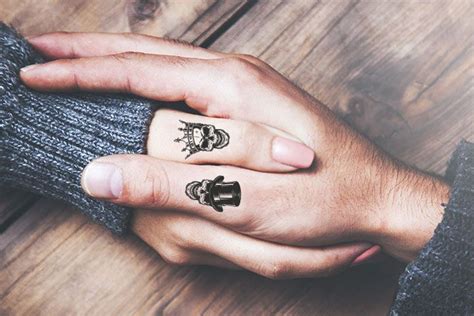 couple finger tattoos|funny matching couple tattoos.